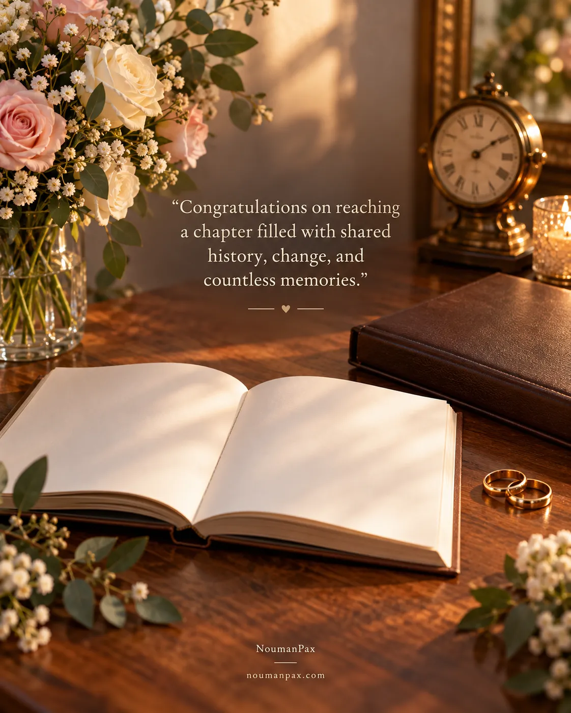 Congratulations on reaching a chapter filled with shared history, change, and countless memories.
