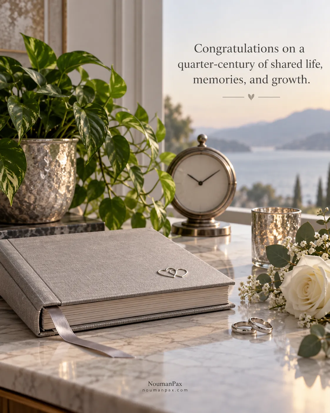 Congratulations on a quarter-century of shared life, memories, and growth.