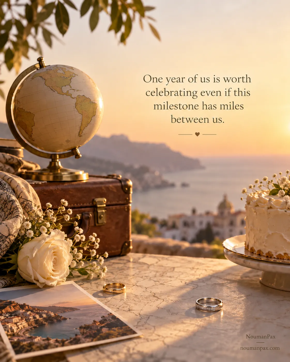 One year of us is worth celebrating even if this milestone has miles between us.