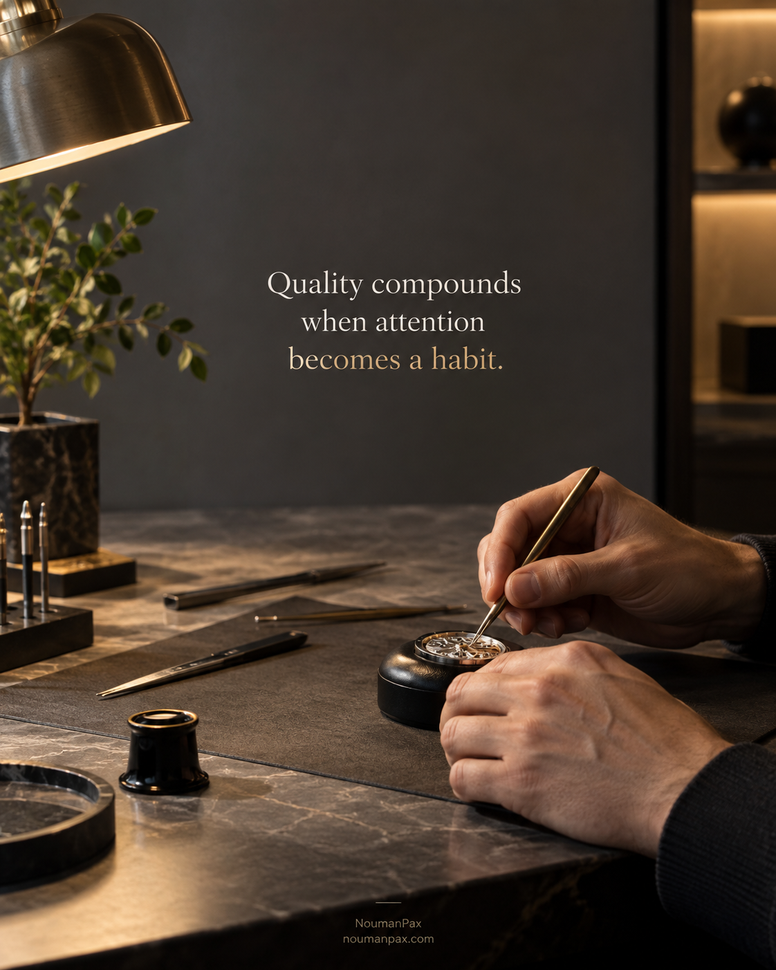Quality compounds attention becomes habit