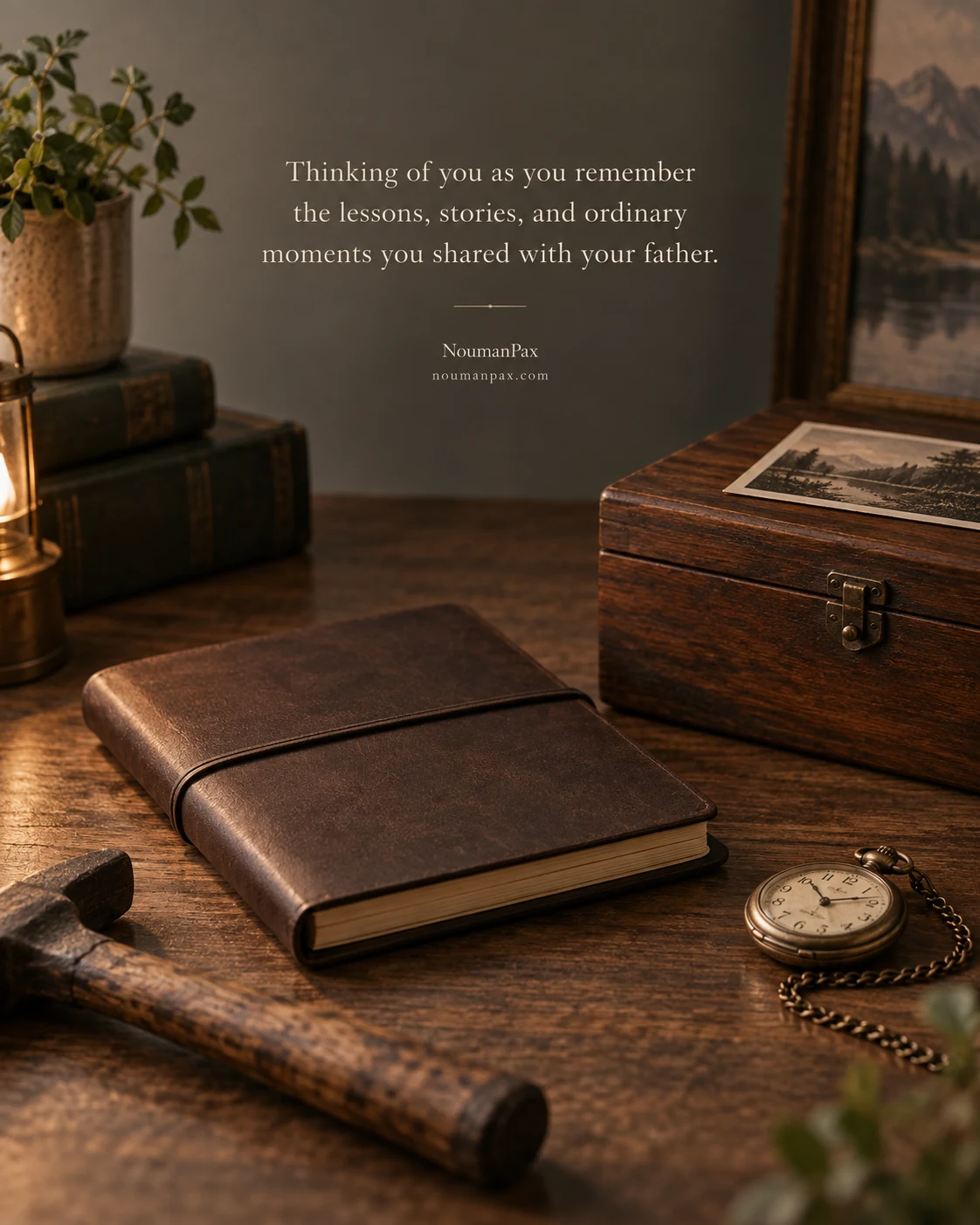 Thinking of you as you remember the lessons, stories, and ordinary moments you shared with your father.