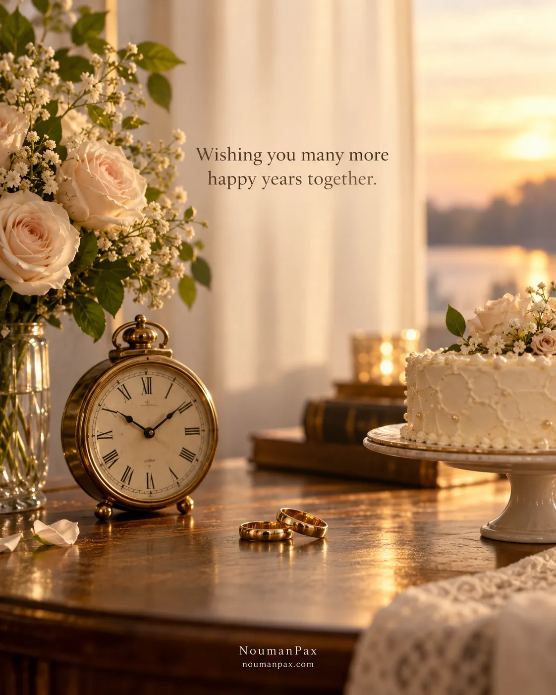 Wishing you many more happy years together.