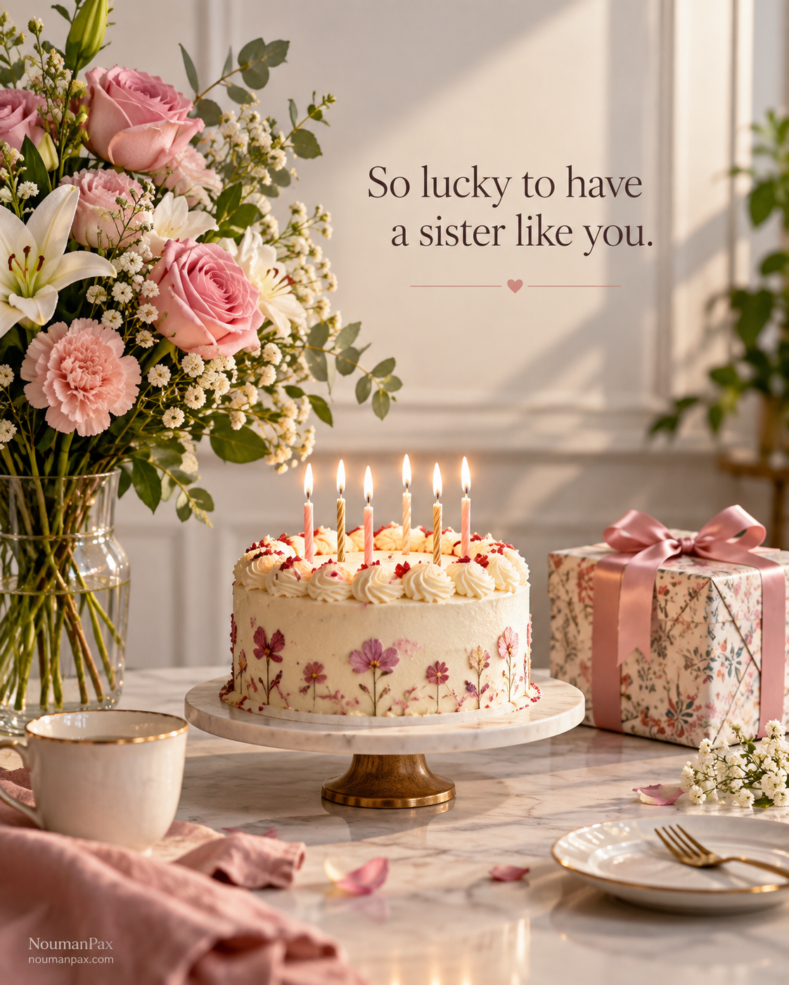 So lucky to have a sister like you.
