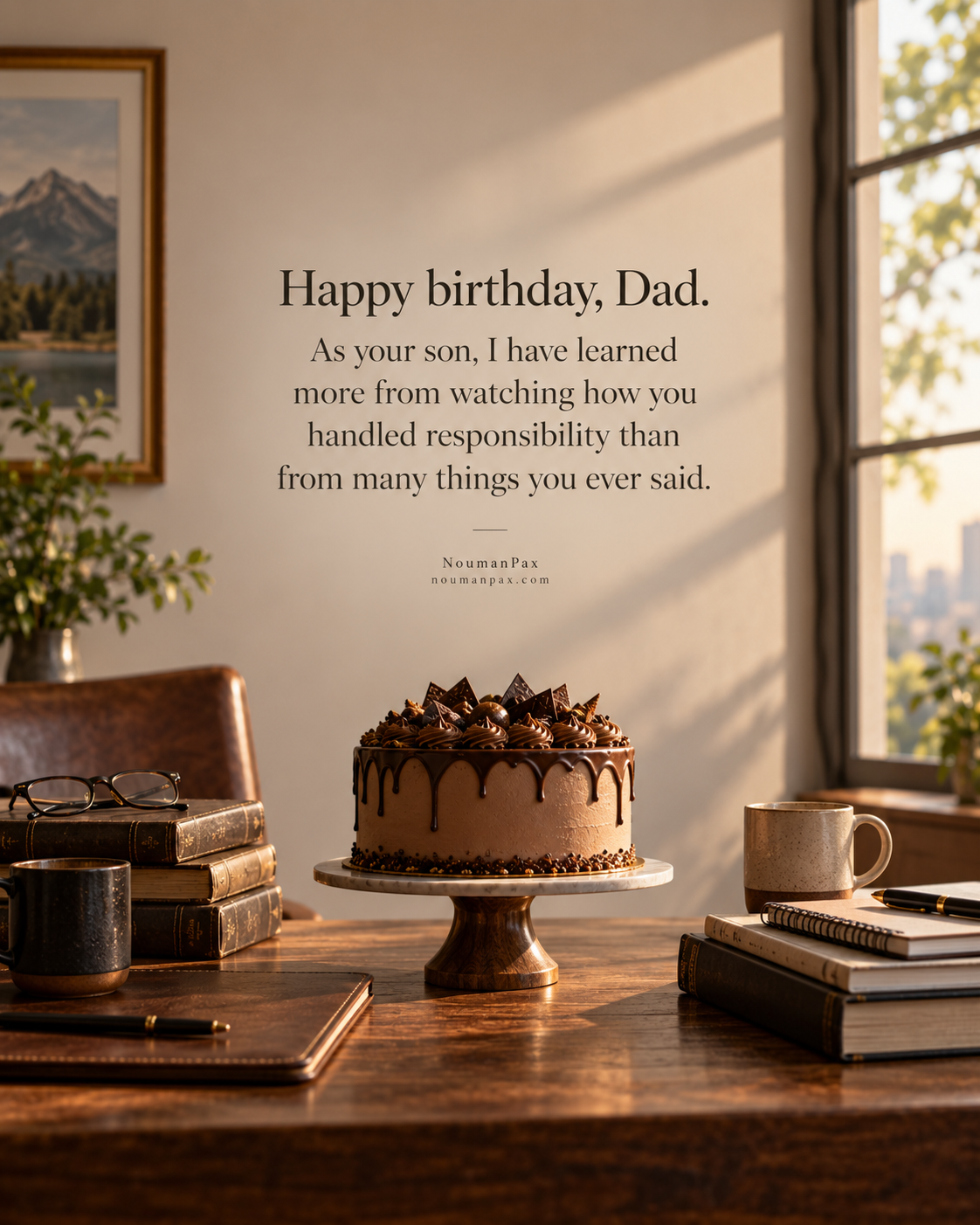 Birthday Wishes for Dad from Son — Responsibility