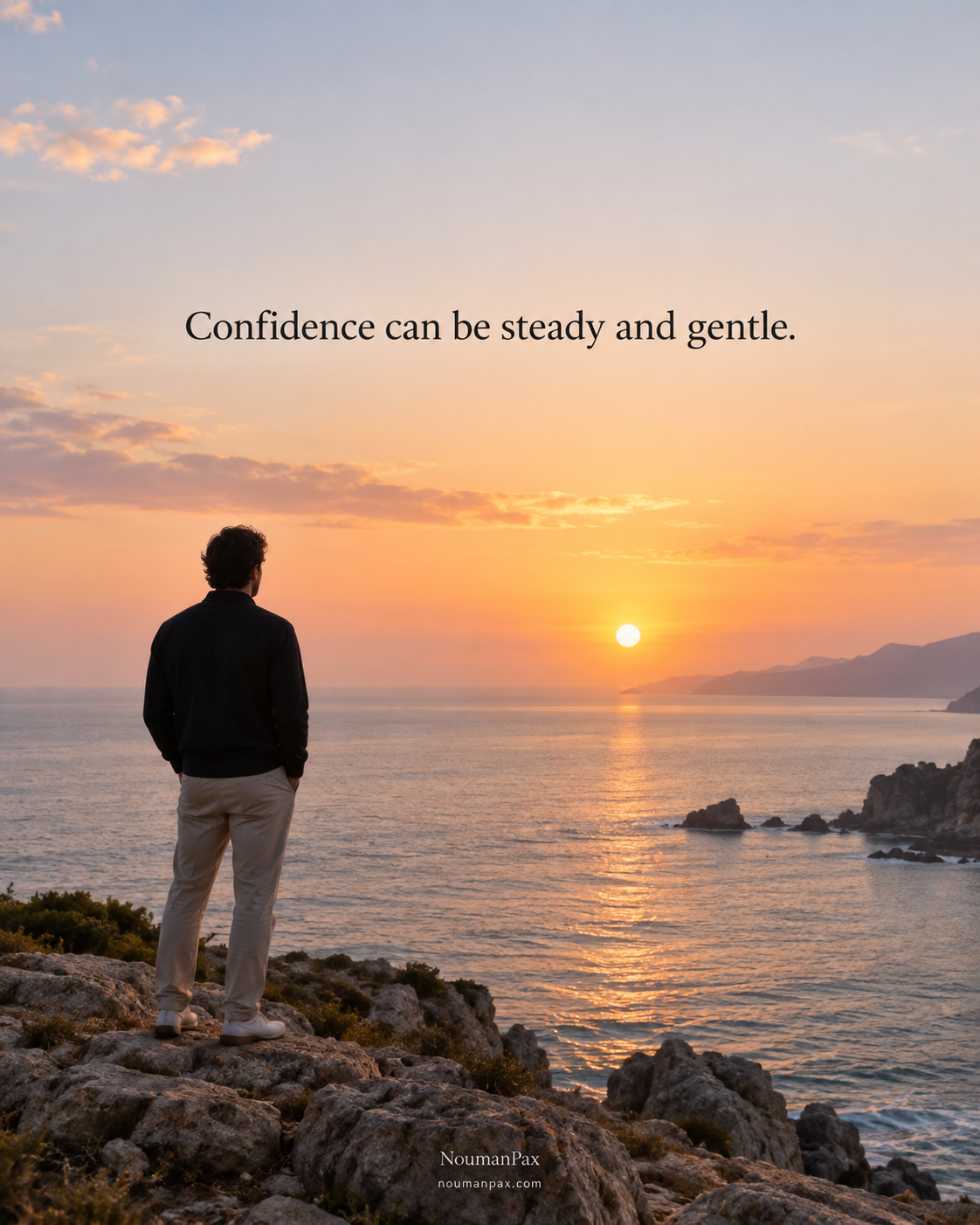 Confidence can be steady and gentle.