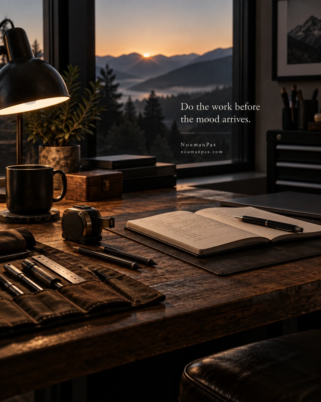 Do the work before the mood arrives.