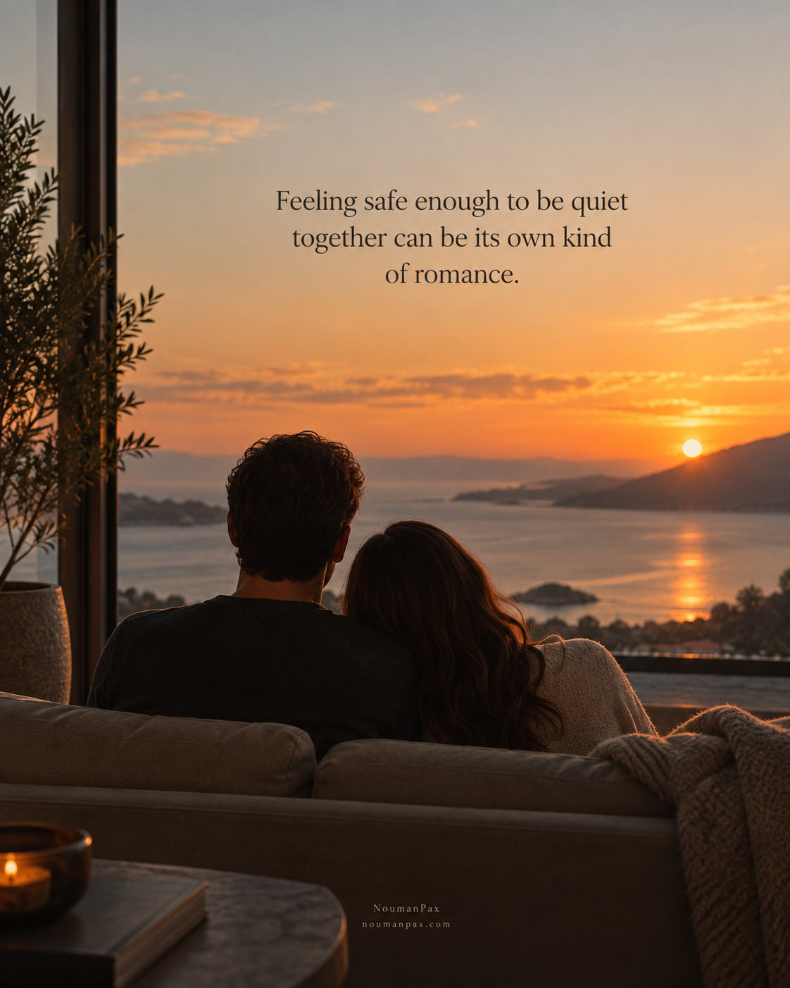 Feeling safe enough to be quiet together can be its own kind of romance.