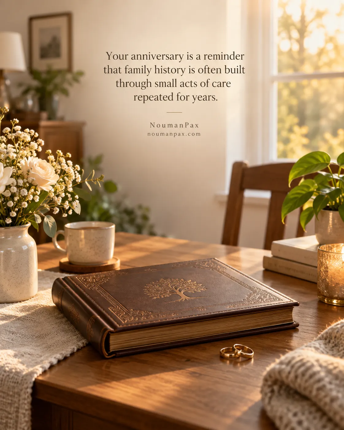 Your anniversary is a reminder that family history is often built through small acts of care repeated for years.