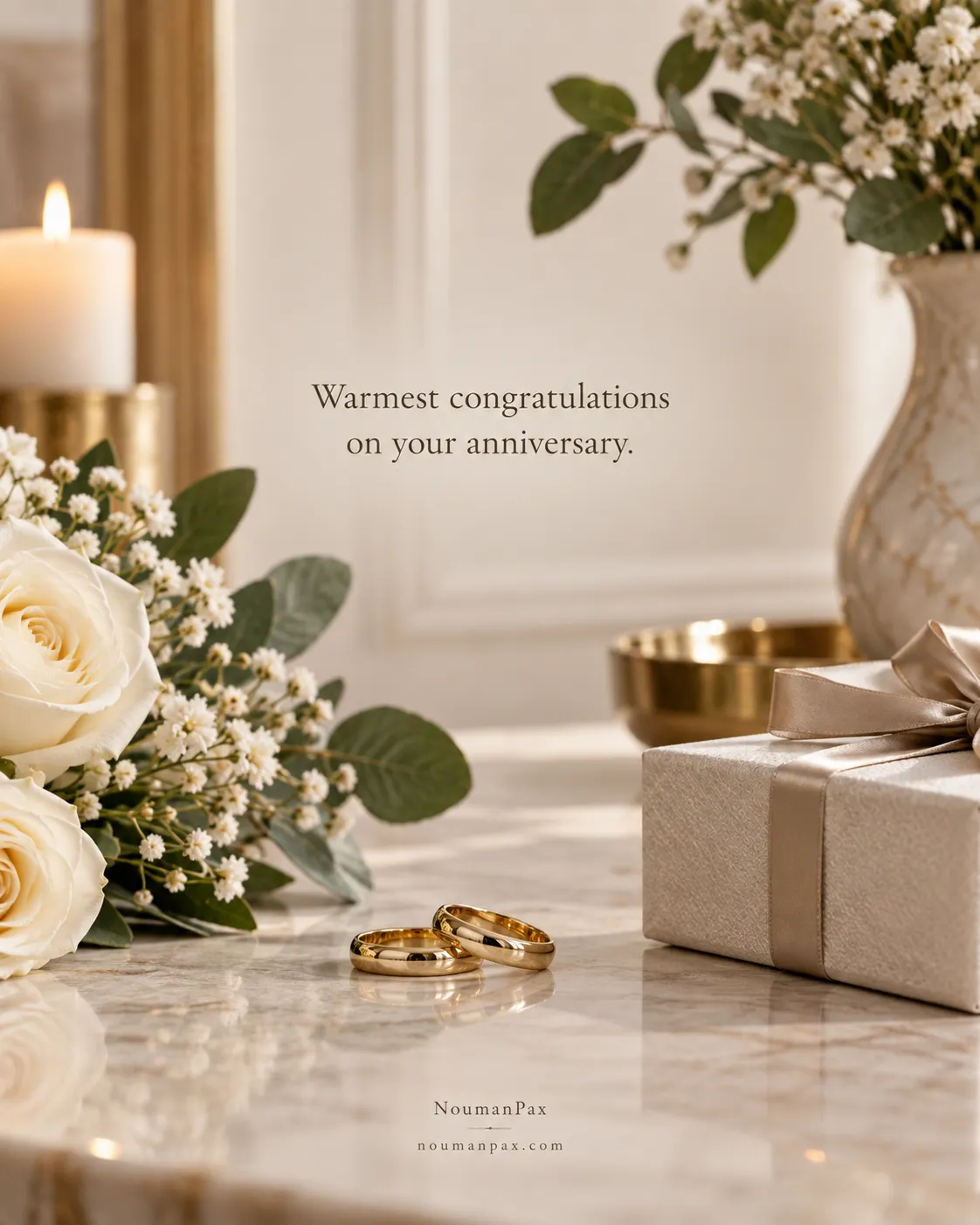 Warmest congratulations on your anniversary.