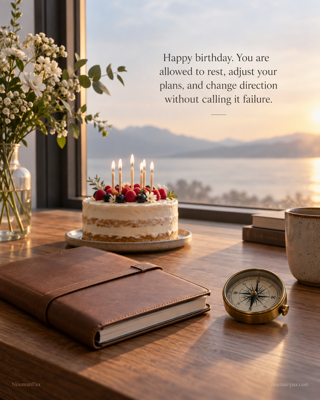 Happy birthday. You are allowed to rest, adjust your plans, and change direction without calling it failure.