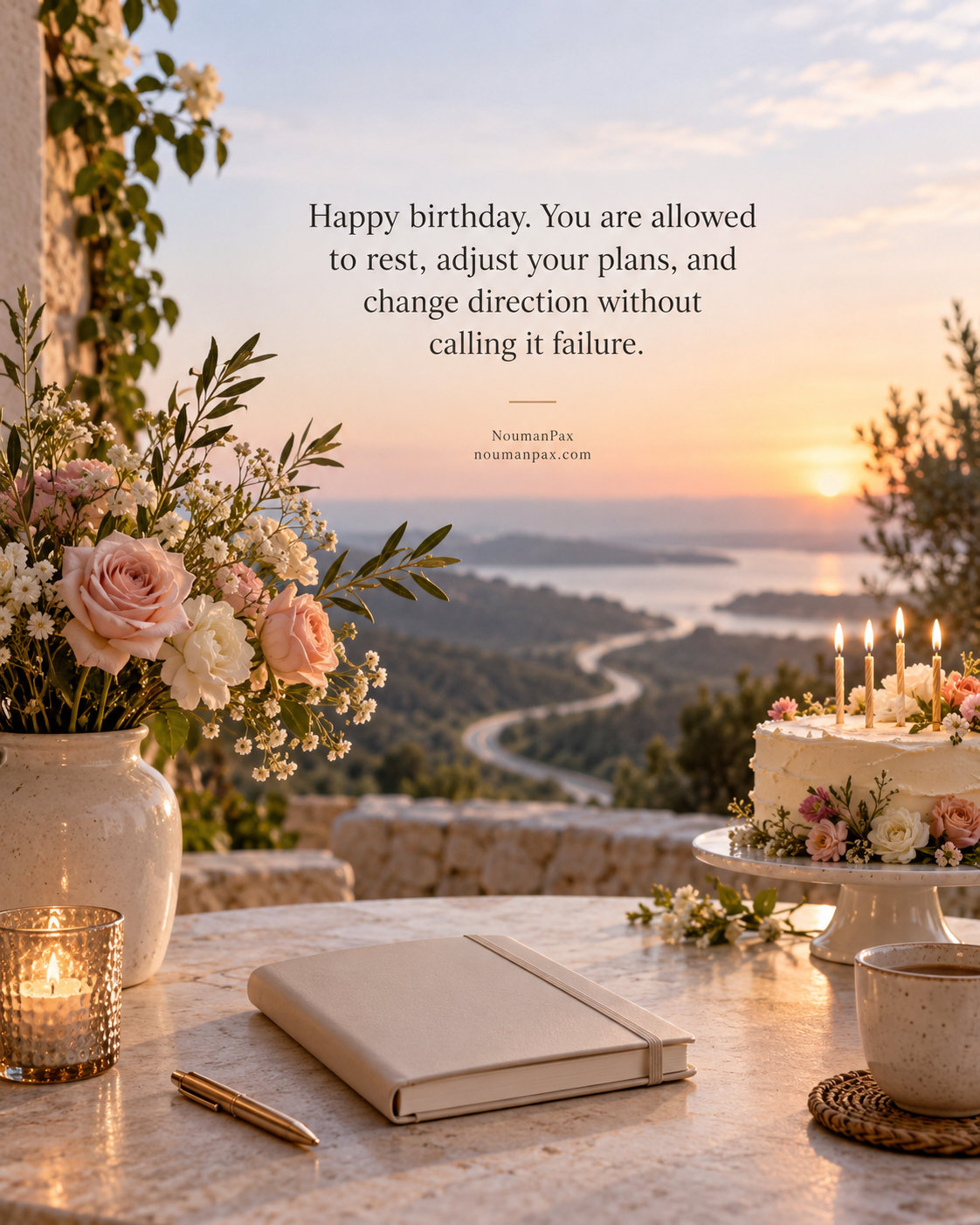 Happy birthday. You are allowed to rest, adjust your plans, and change direction without calling it failure.