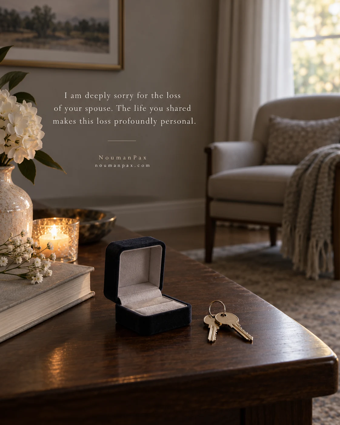I am deeply sorry for the loss of your spouse. The life you shared makes this loss profoundly personal.
