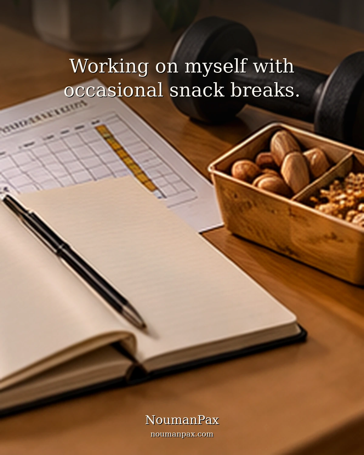 Working on myself with occasional snack breaks.