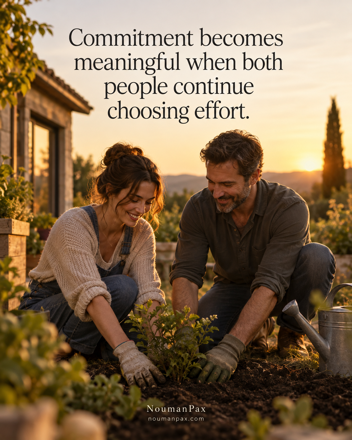 Relationship quote — commitment and continued effort