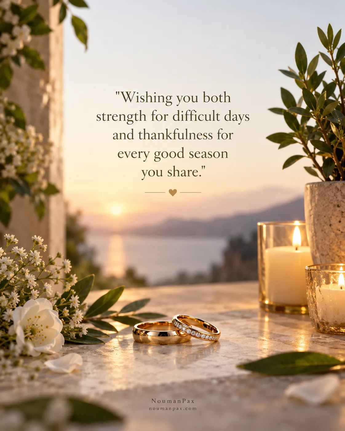 Wishing you both strength for difficult days and thankfulness for every good season you share.