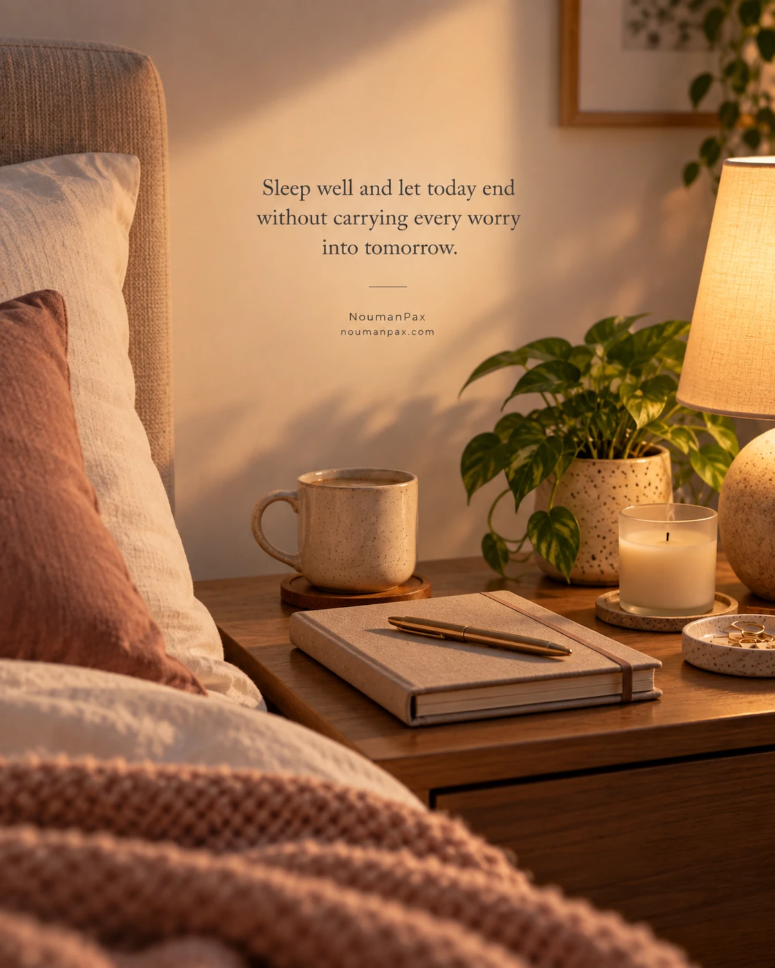 Sleep well and let today end without carrying every worry into tomorrow.