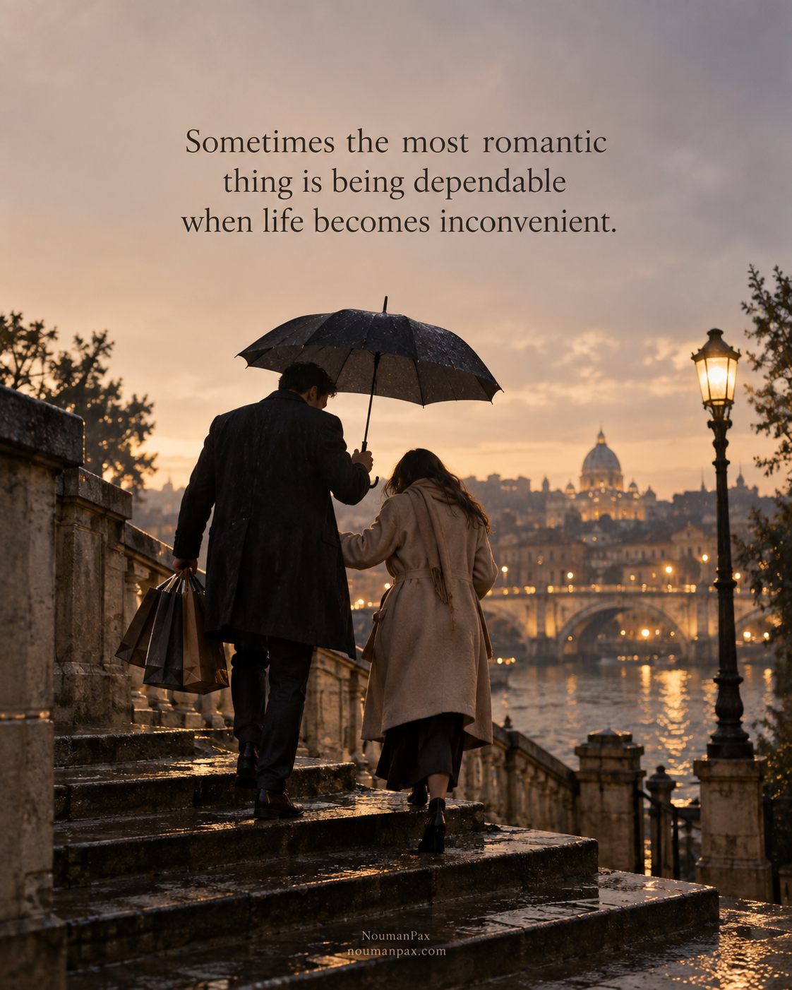 Sometimes the most romantic thing is being dependable when life becomes inconvenient.