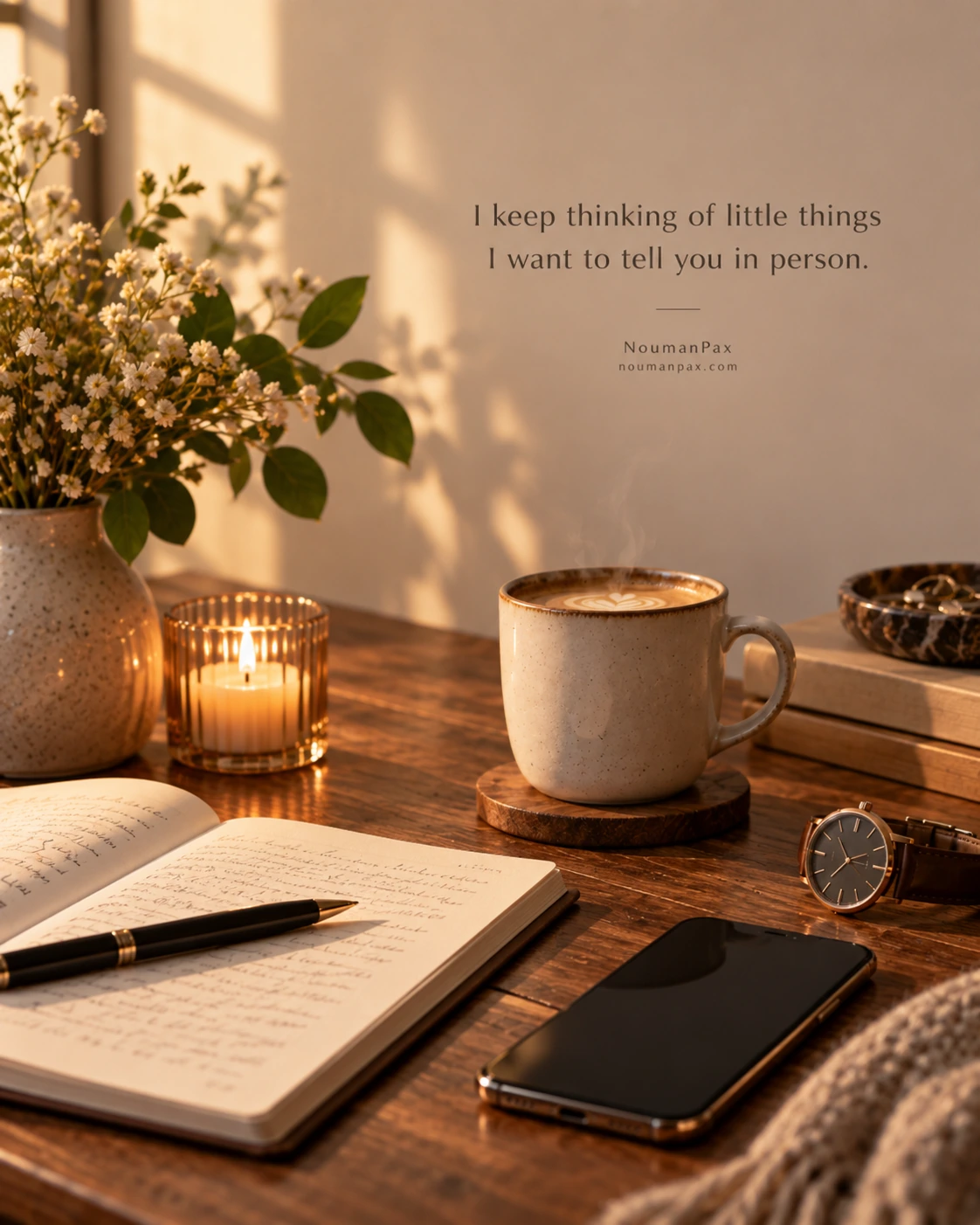 I keep thinking of little things I want to tell you in person.