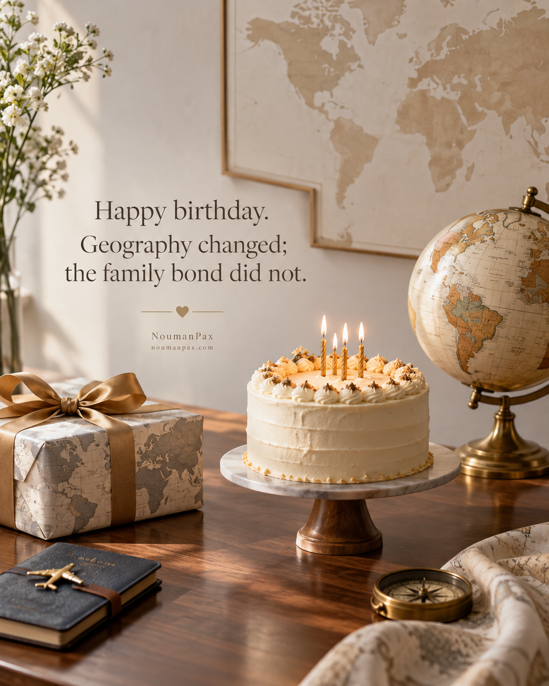 Happy birthday. Geography changed; the family bond did not.