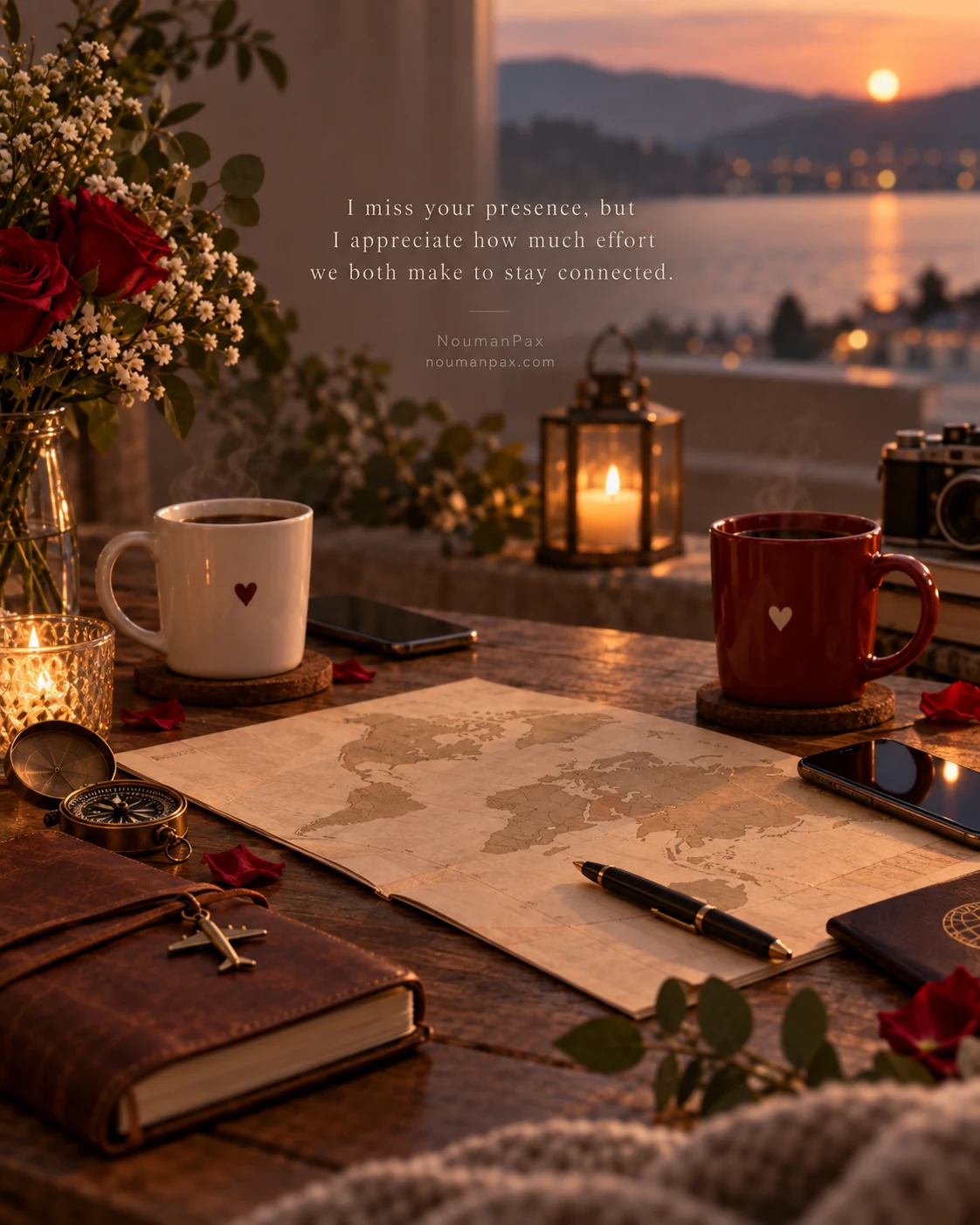 I miss your presence, but I appreciate how much effort we both make to stay connected.