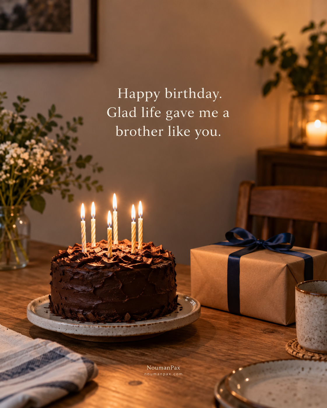 Happy birthday. Glad life gave me a brother like you.