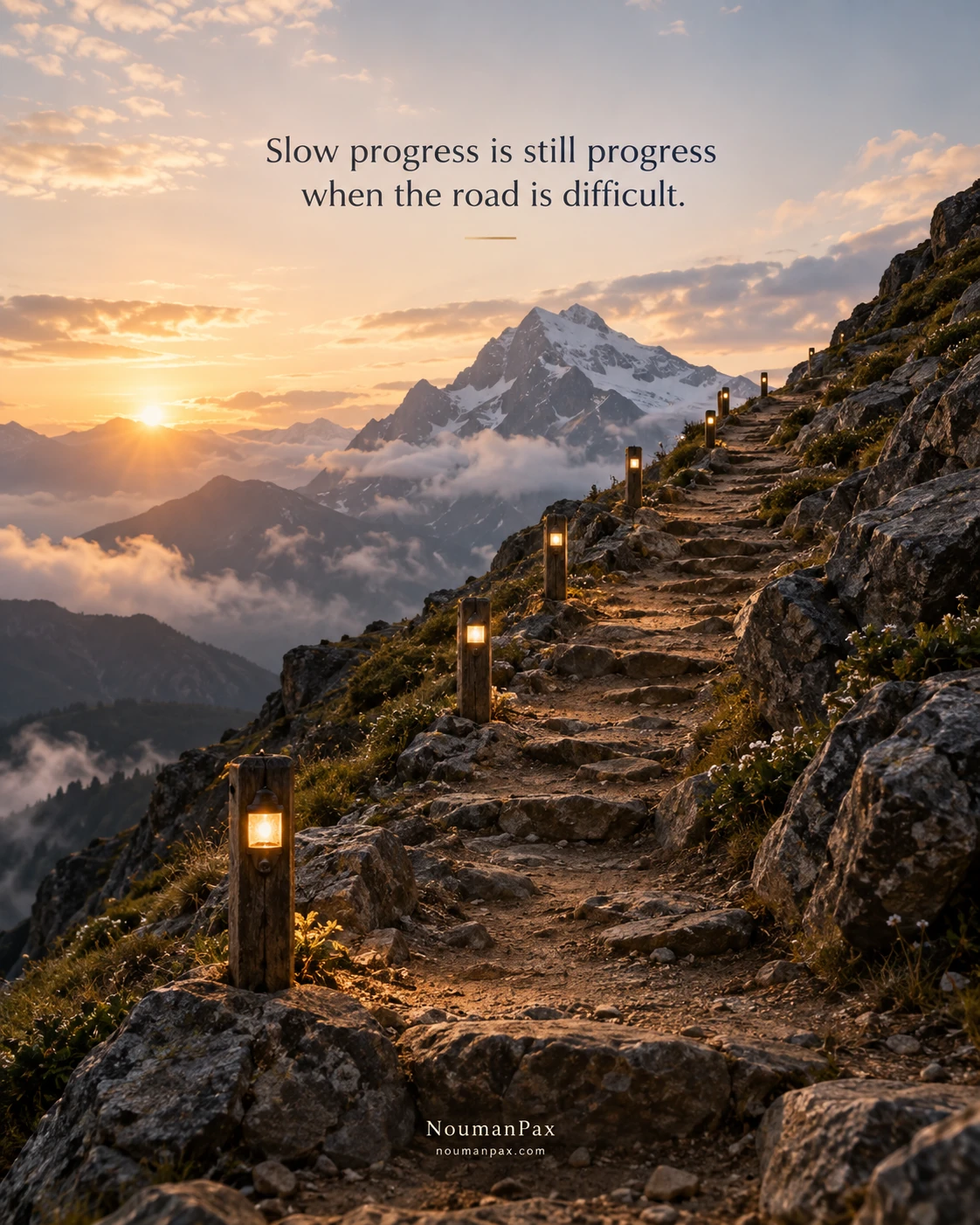 Slow progress is still progress when the road is difficult.