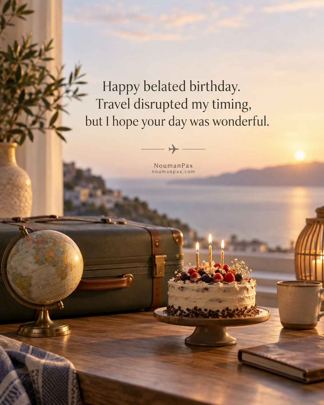 Belated Birthday Wishes After Being Busy or Traveling — Quote