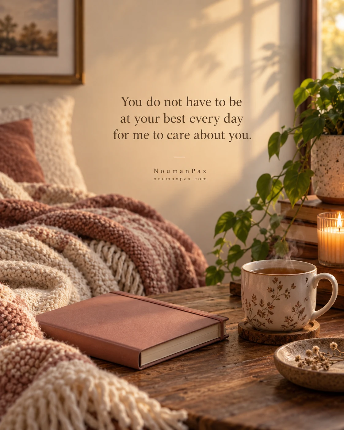 You do not have to be at your best every day for me to care about you.