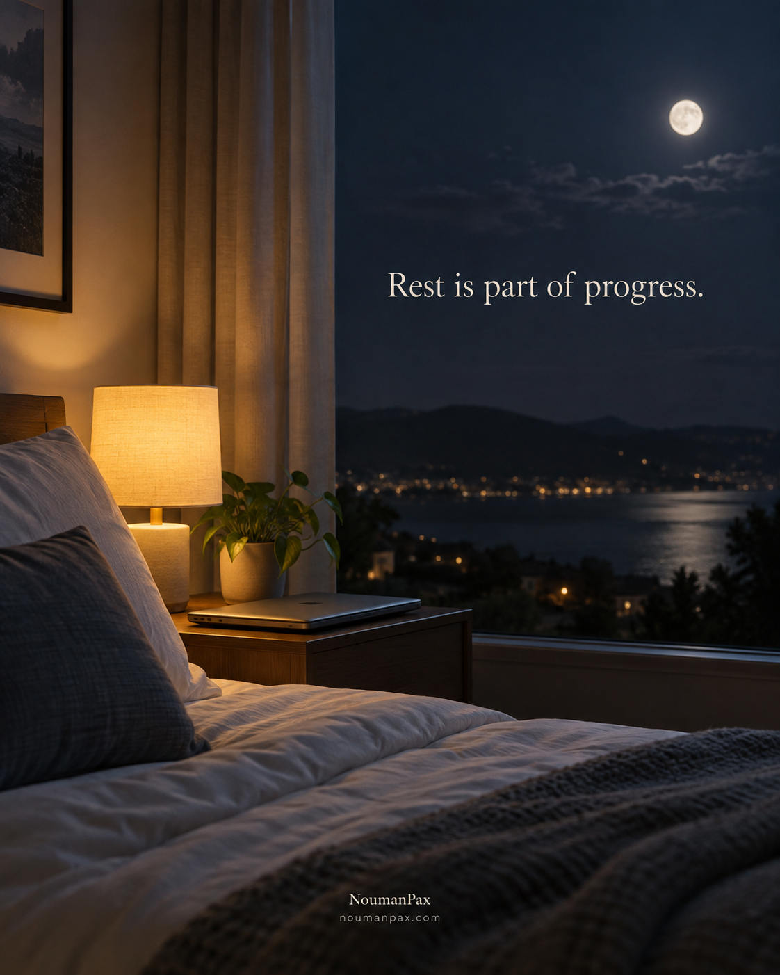 Short good night quote rest is part of progress