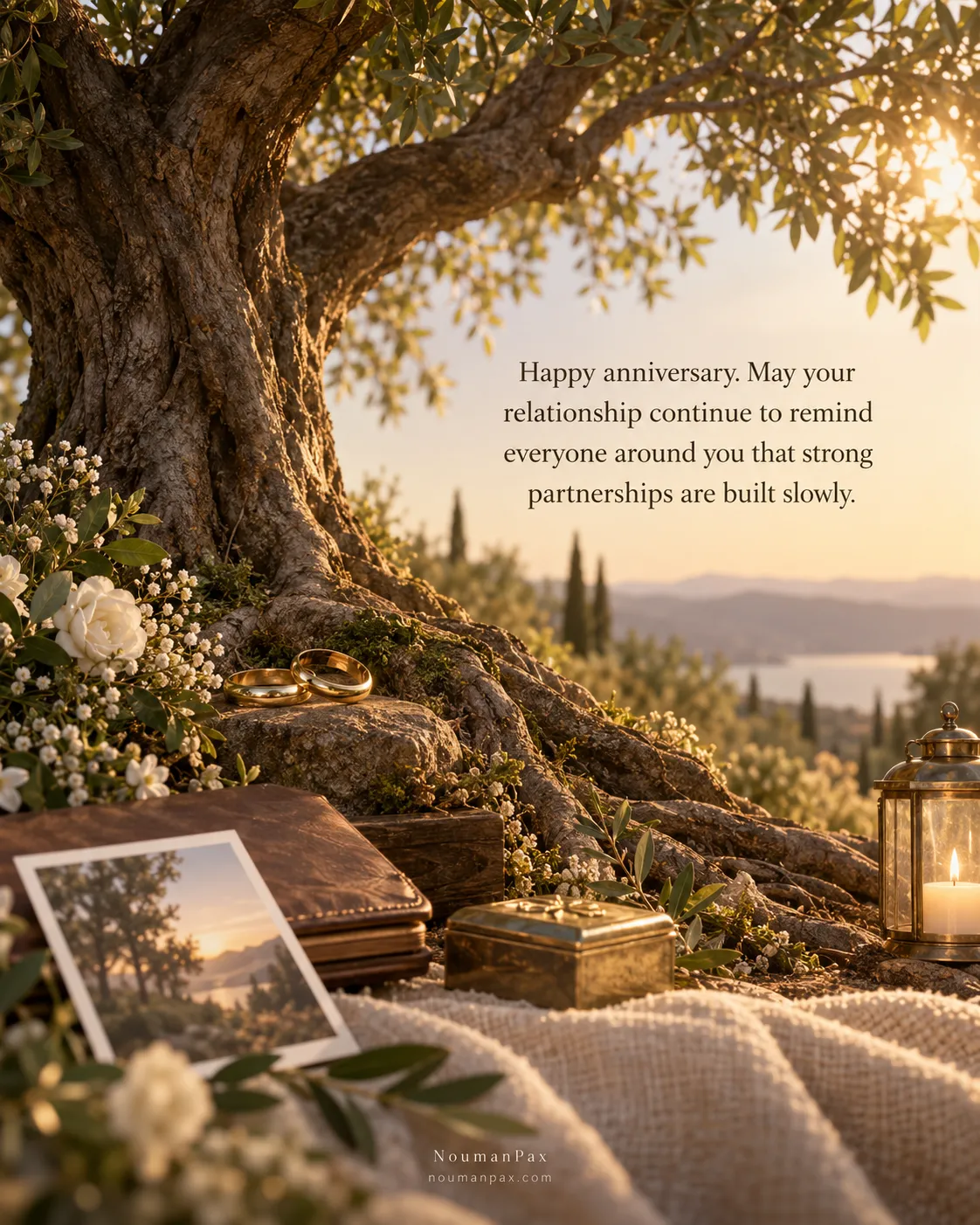 Happy anniversary. May your relationship continue to remind everyone around you that strong partnerships are built slowly.