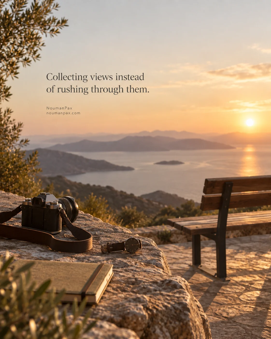 Collecting views instead of rushing through them.