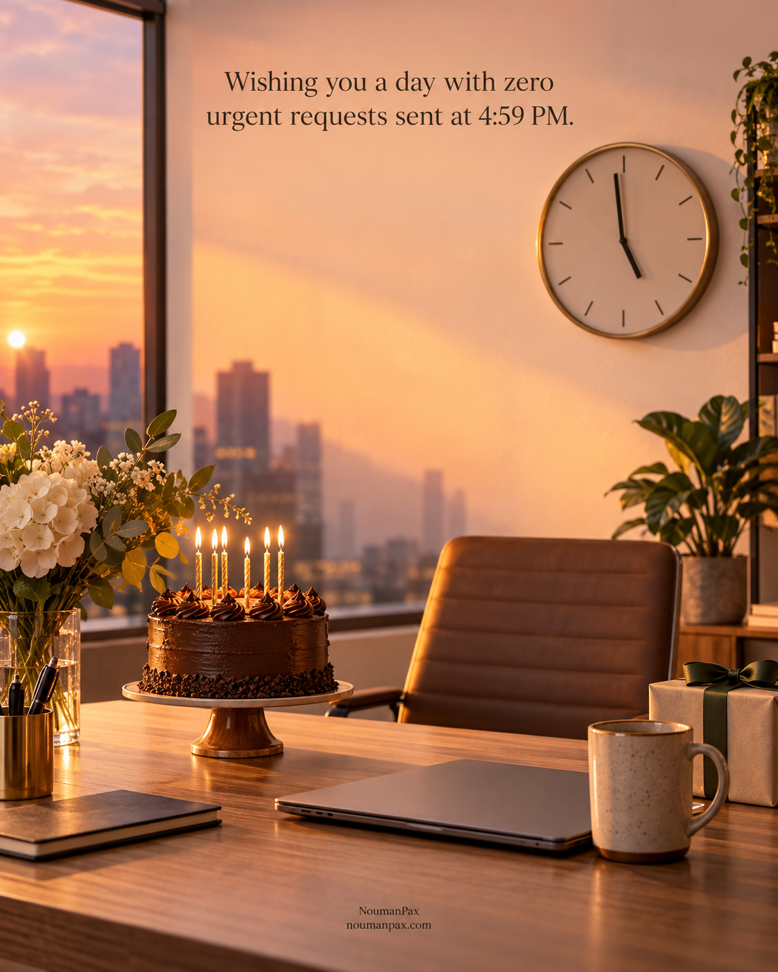Wishing you a day with zero urgent requests sent at 4:59 PM.