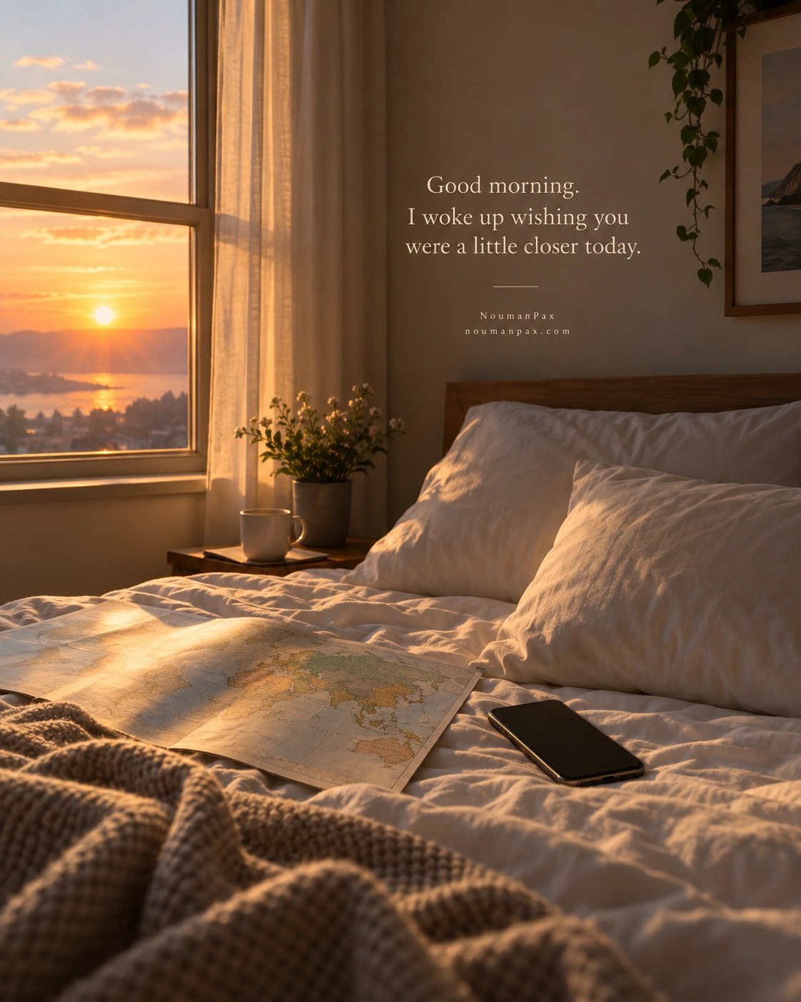 Good morning. I woke up wishing you were a little closer today.