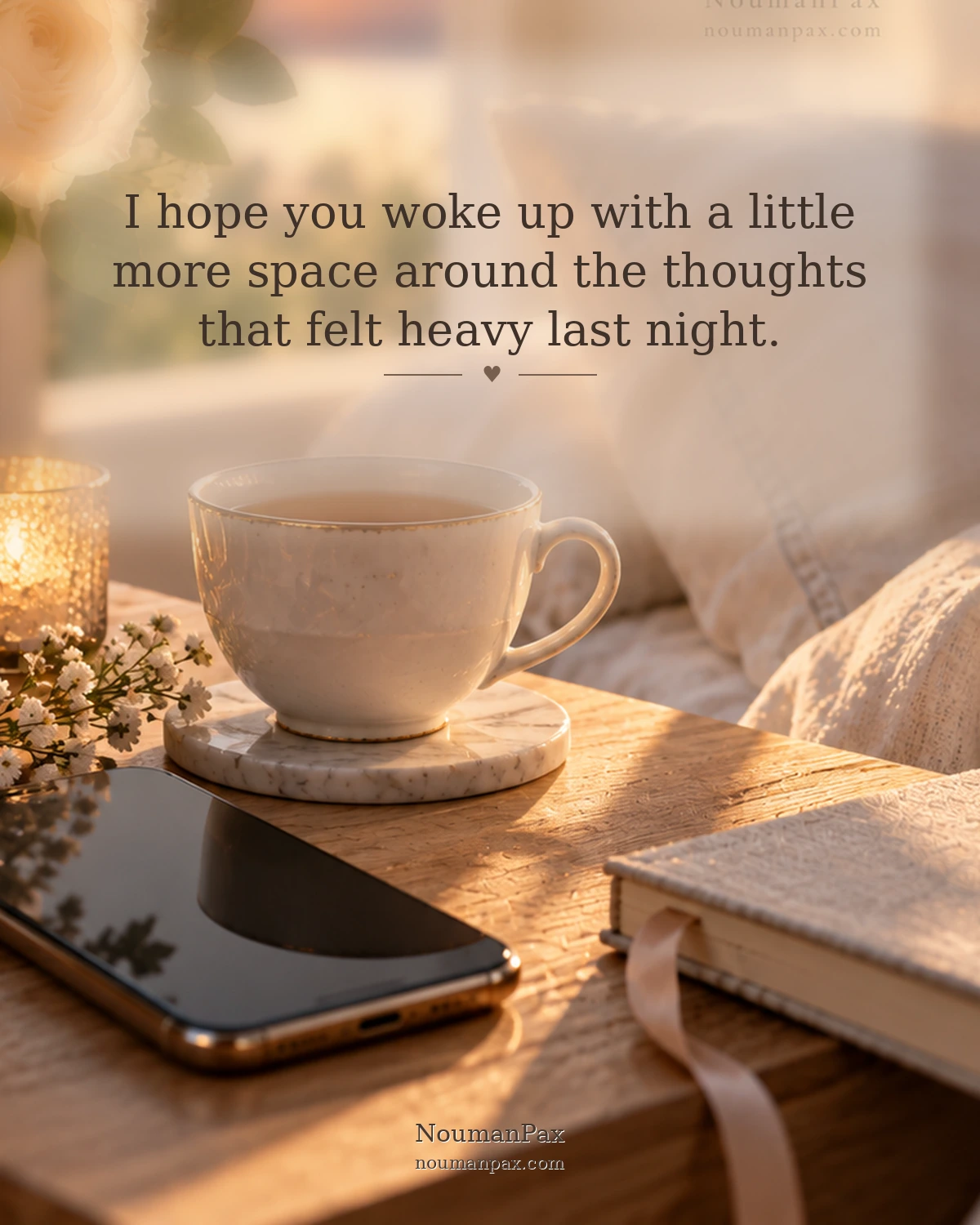 I hope you woke up with a little more space around the thoughts that felt heavy last night.