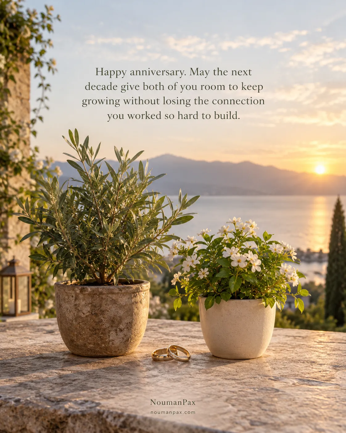 Happy anniversary. May the next decade give both of you room to keep growing without losing the connection you worked so hard to build.