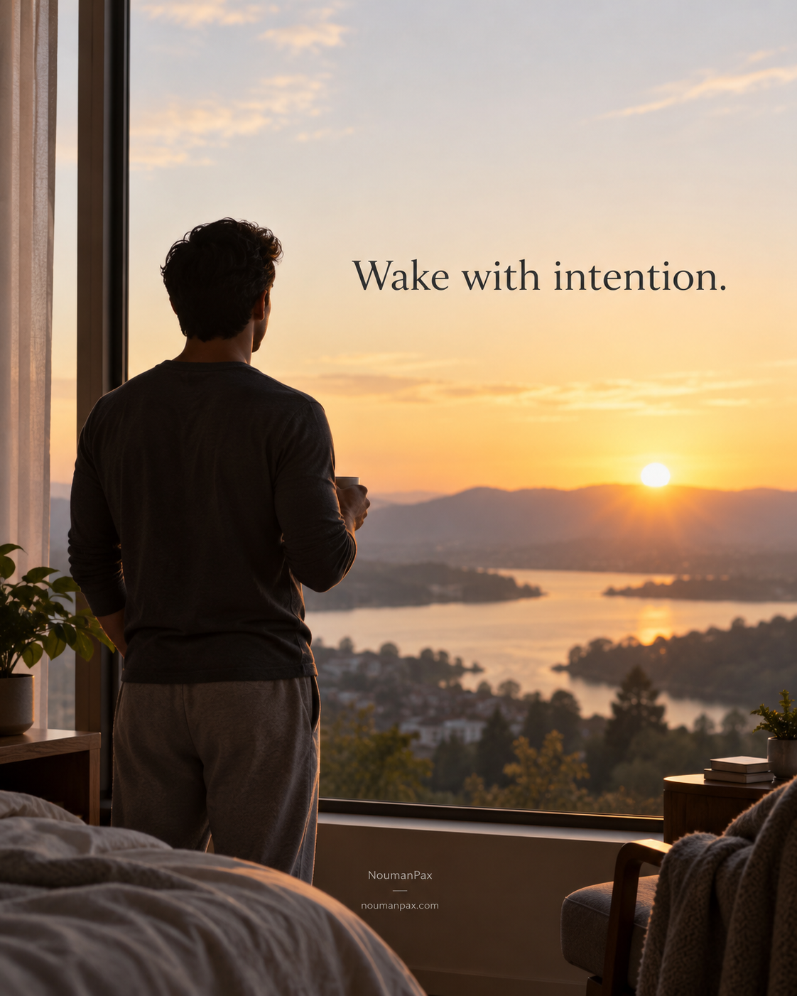 Short good morning quote wake with intention