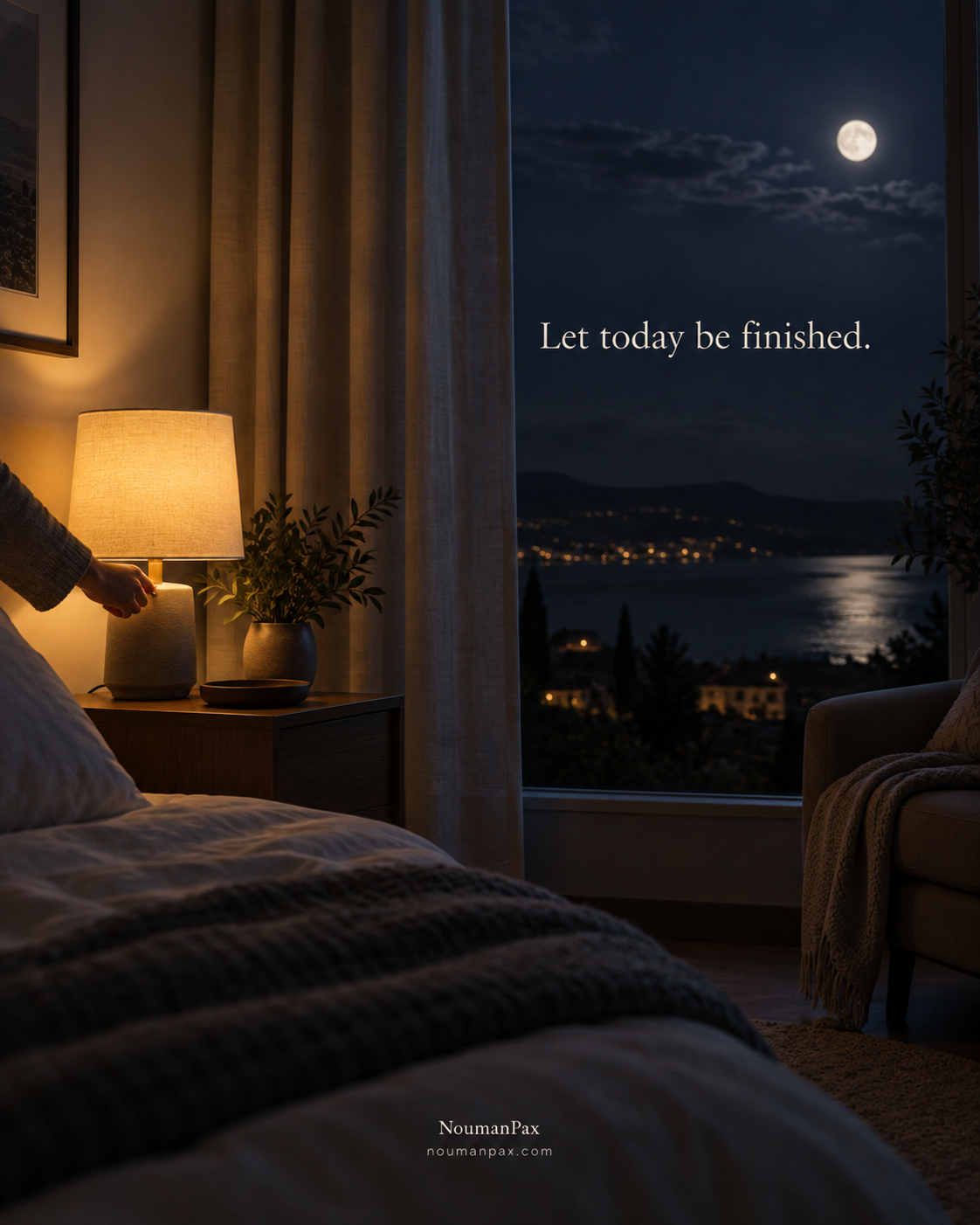 Short good night quote let today be finished