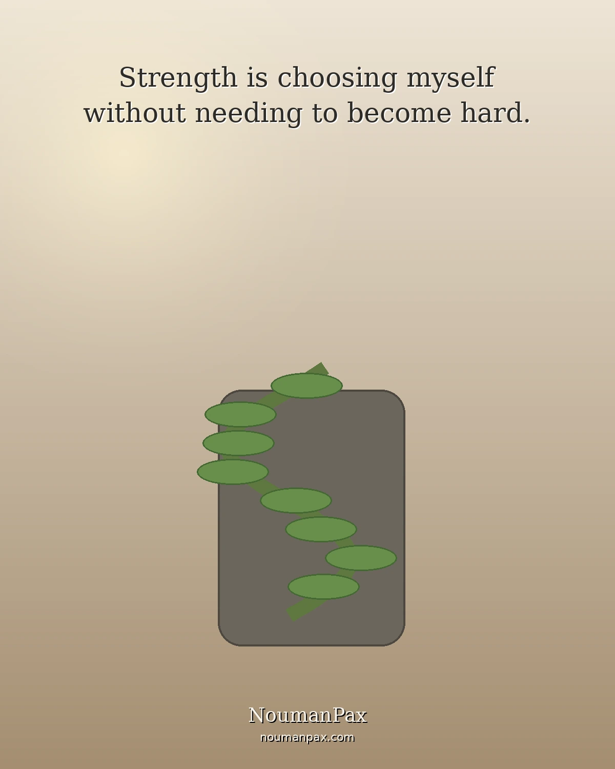 Strength is choosing myself without needing to become hard.