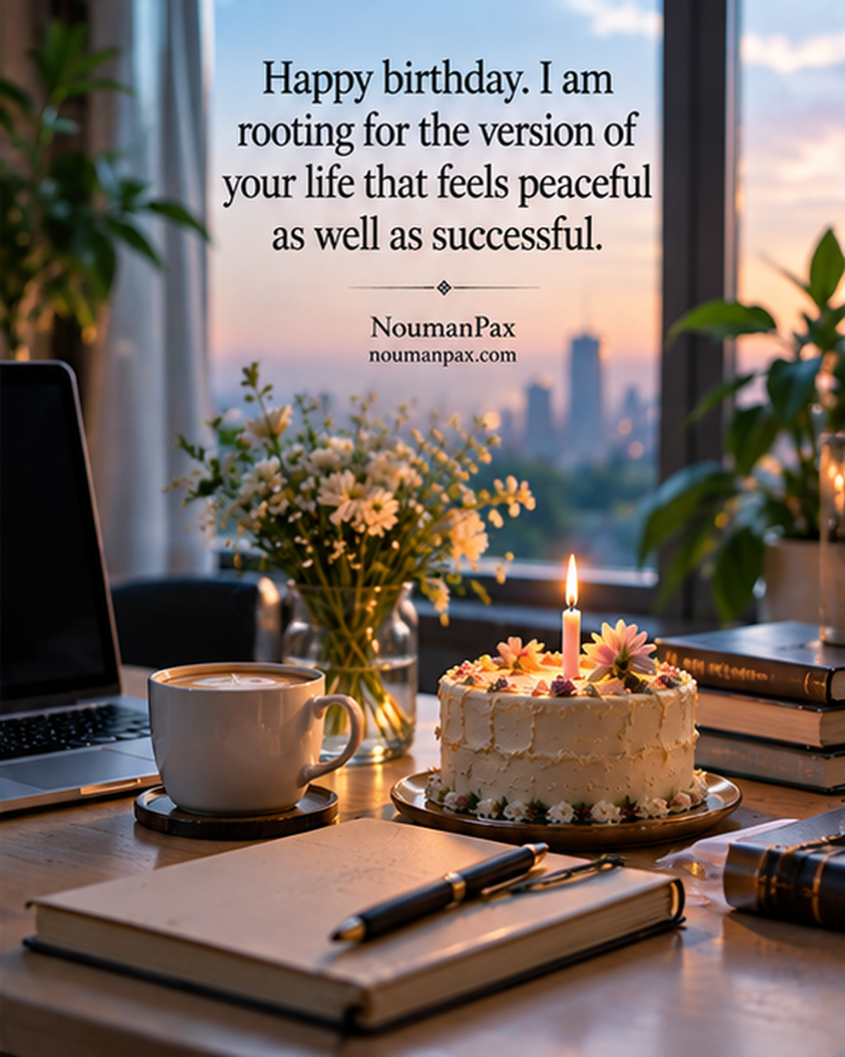 Happy birthday. I am rooting for the version of your life that feels peaceful as well as successful.