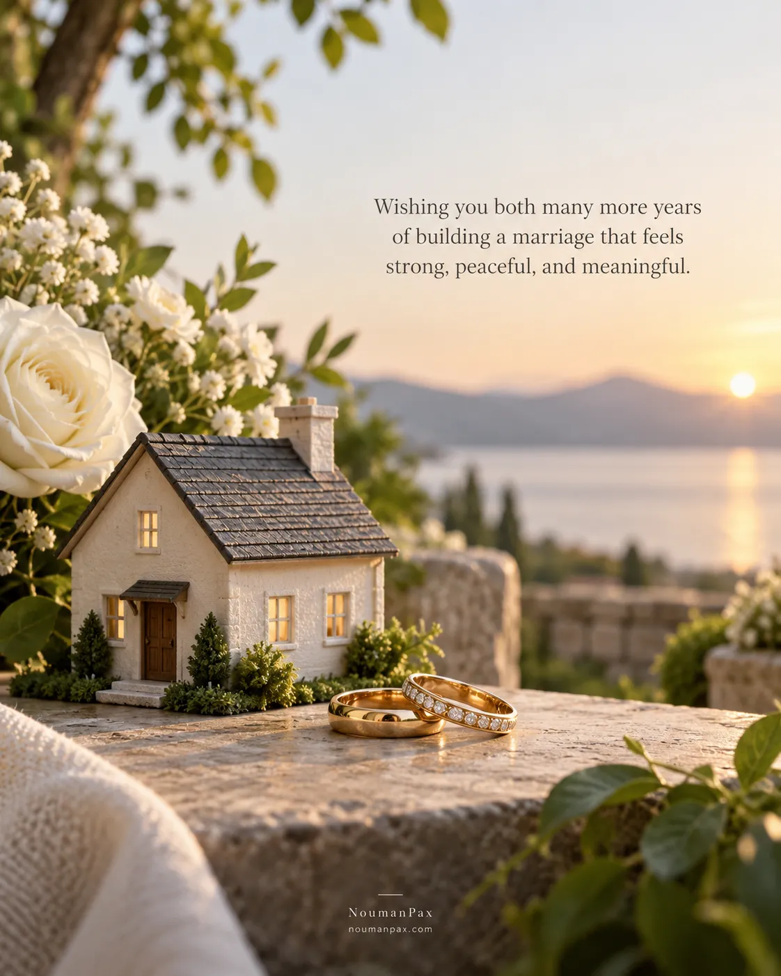 Wishing you both many more years of building a marriage that feels strong, peaceful, and meaningful.