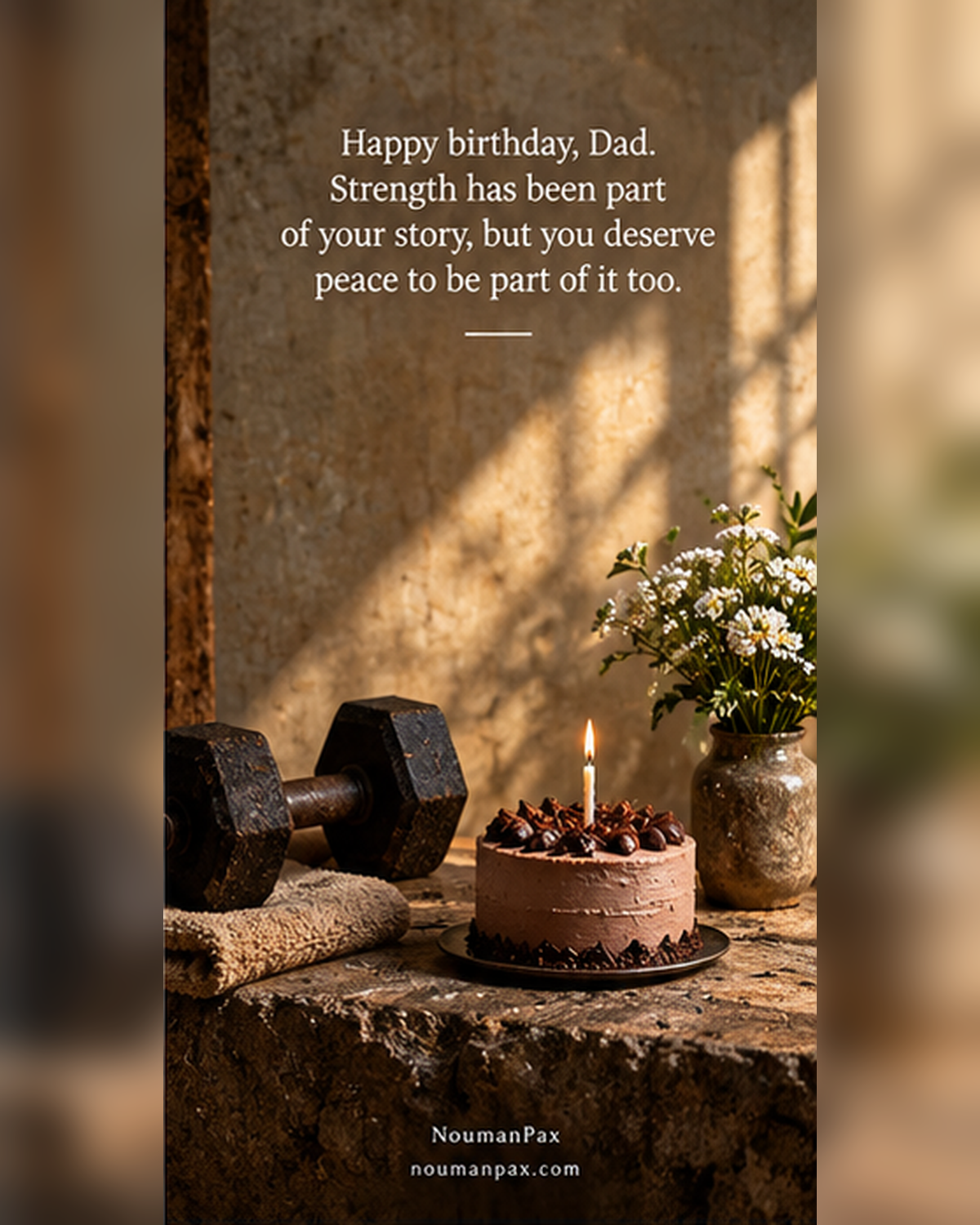 Happy birthday, Dad. Strength has been part of your story, but you deserve peace to be part of it too.