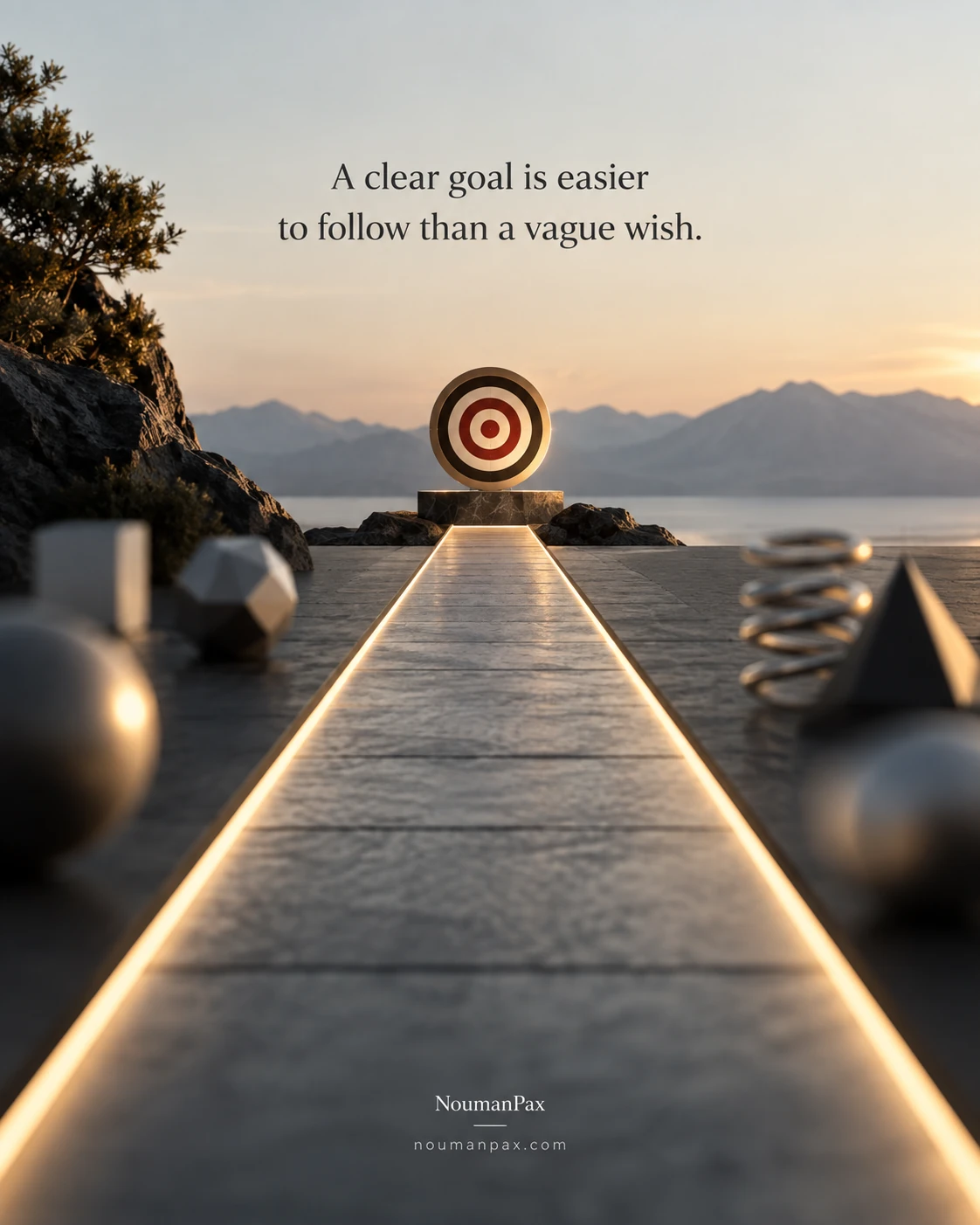 A clear goal is easier to follow than a vague wish.