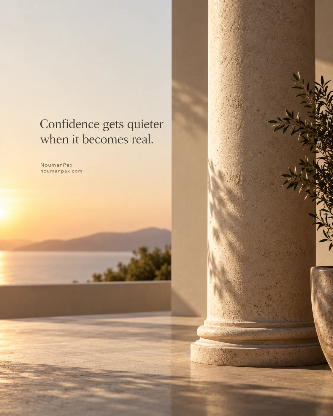 Confidence gets quieter when it becomes real.