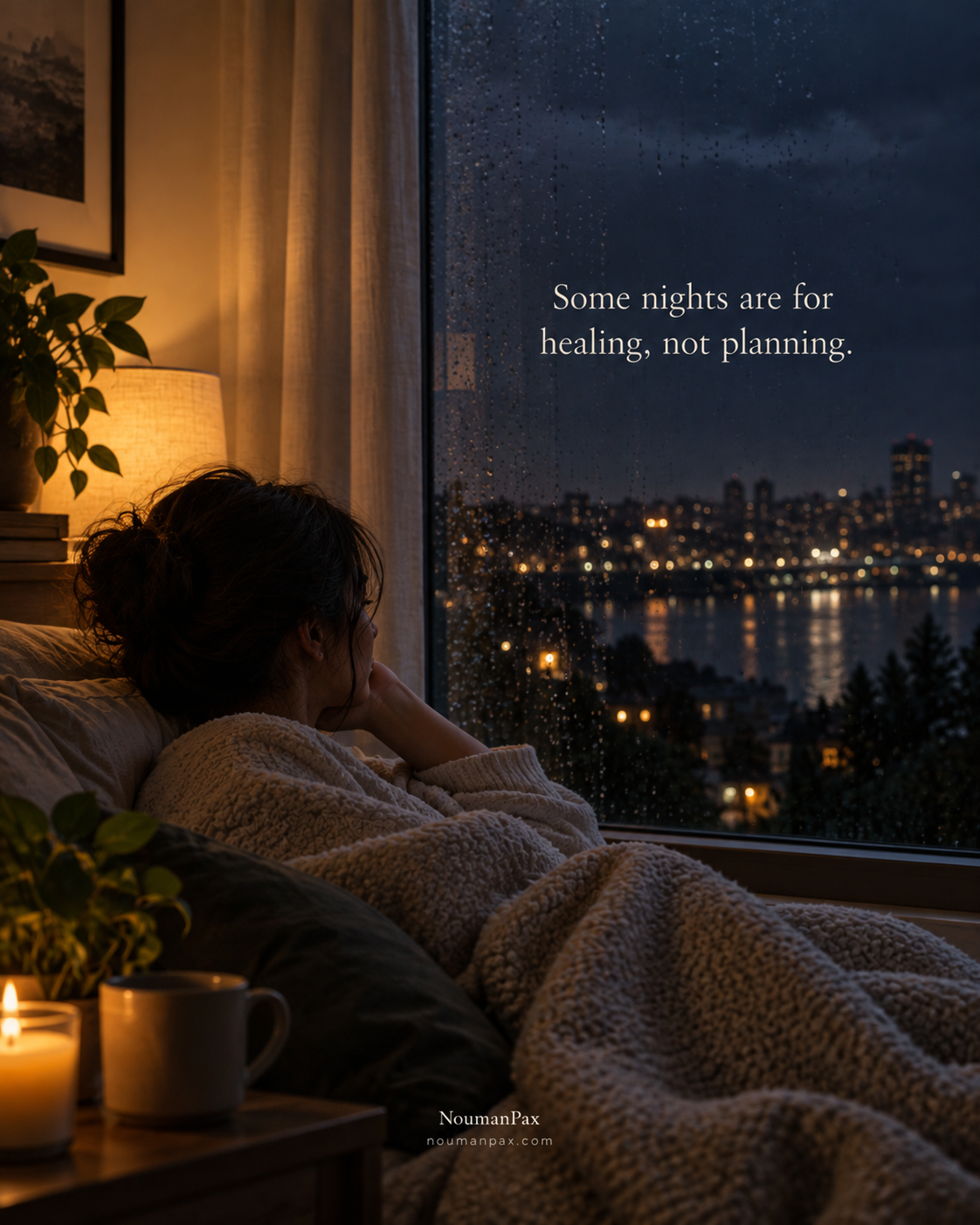 Good night difficult day quote about healing not planning