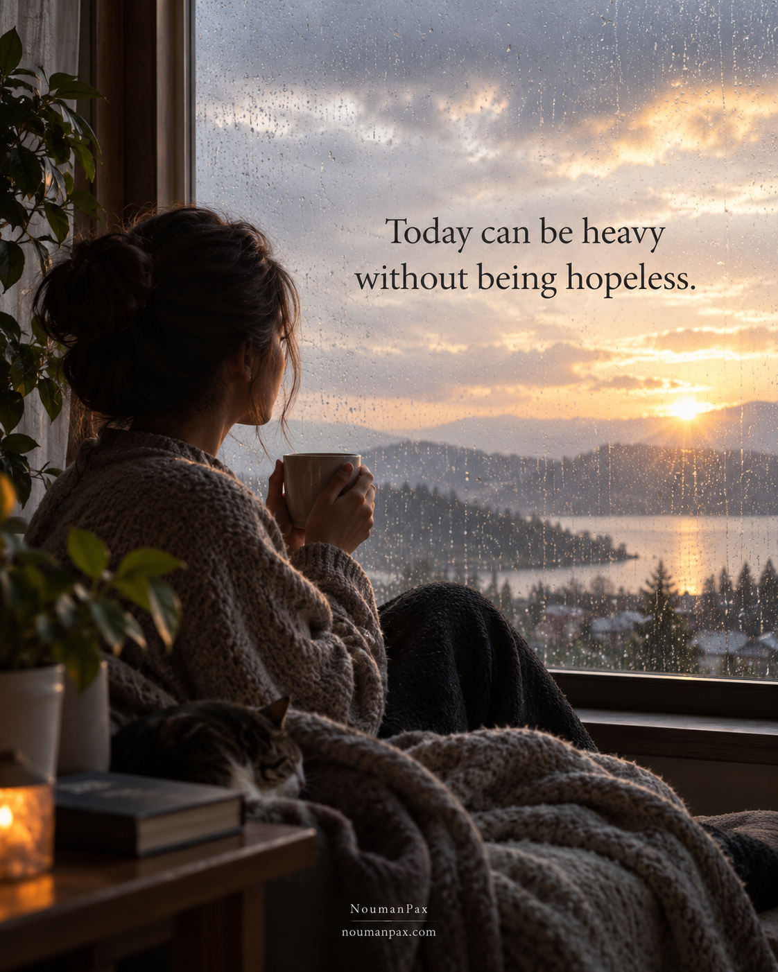 Good morning difficult day quote about heavy but not hopeless