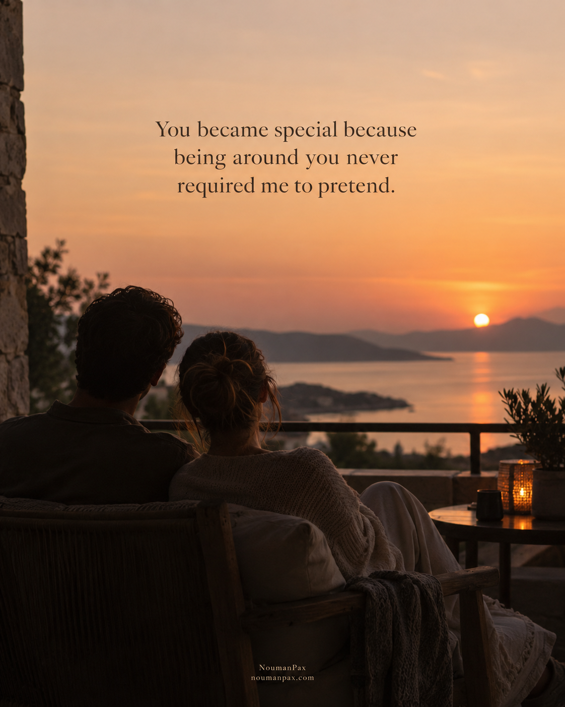 You became special because being around you never required me to pretend.