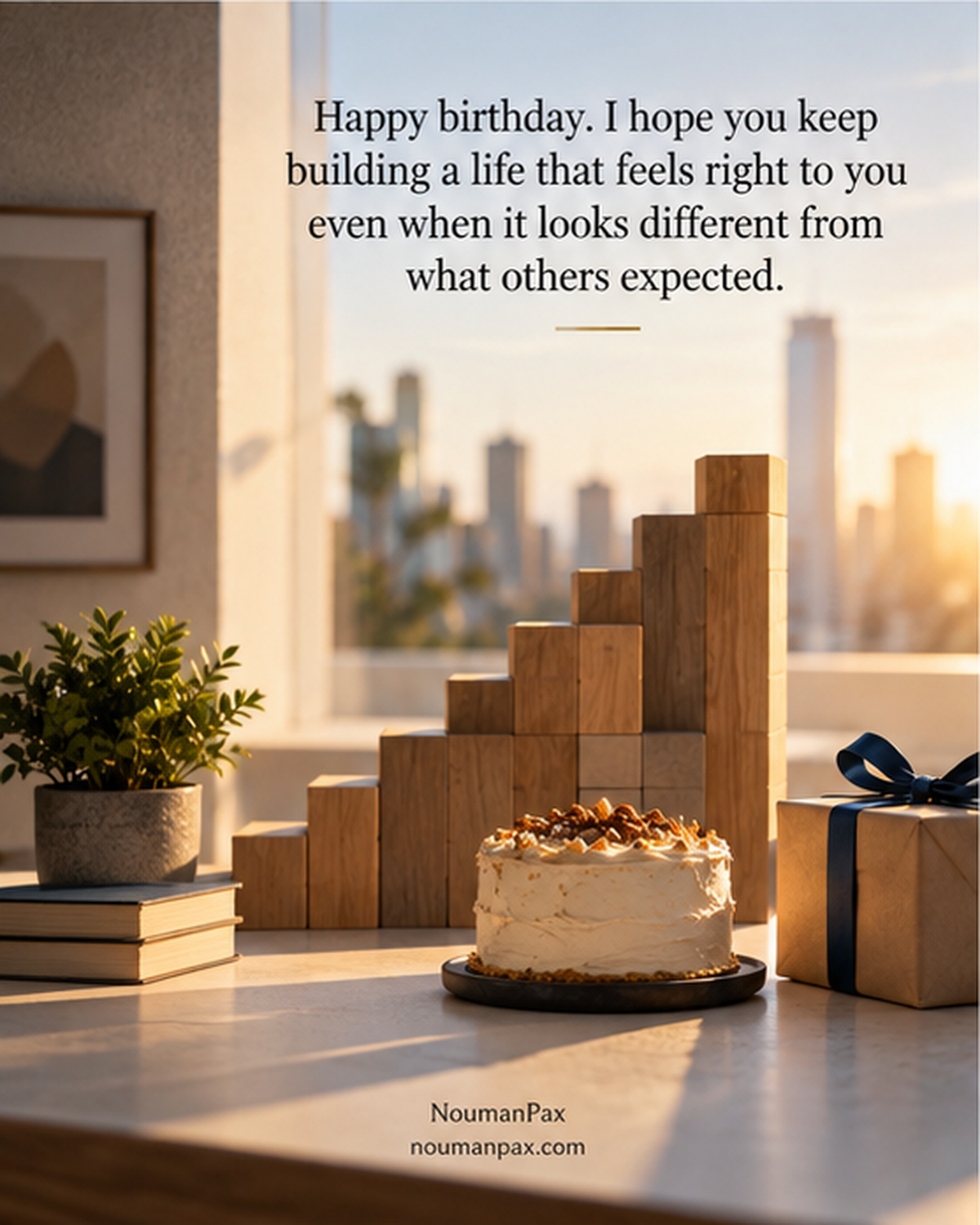 Happy birthday. I hope you keep building a life that feels right to you even when it looks different from what others expected.