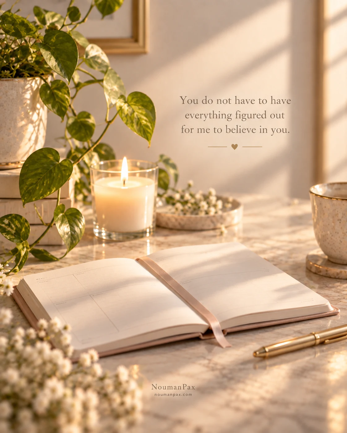 You do not have to have everything figured out for me to believe in you.