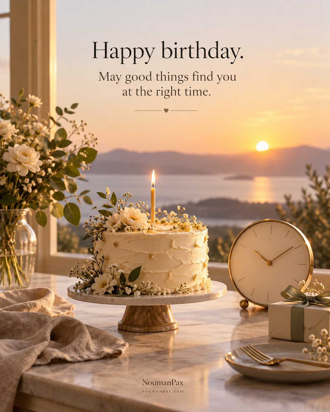 Happy birthday. May good things find you at the right time.