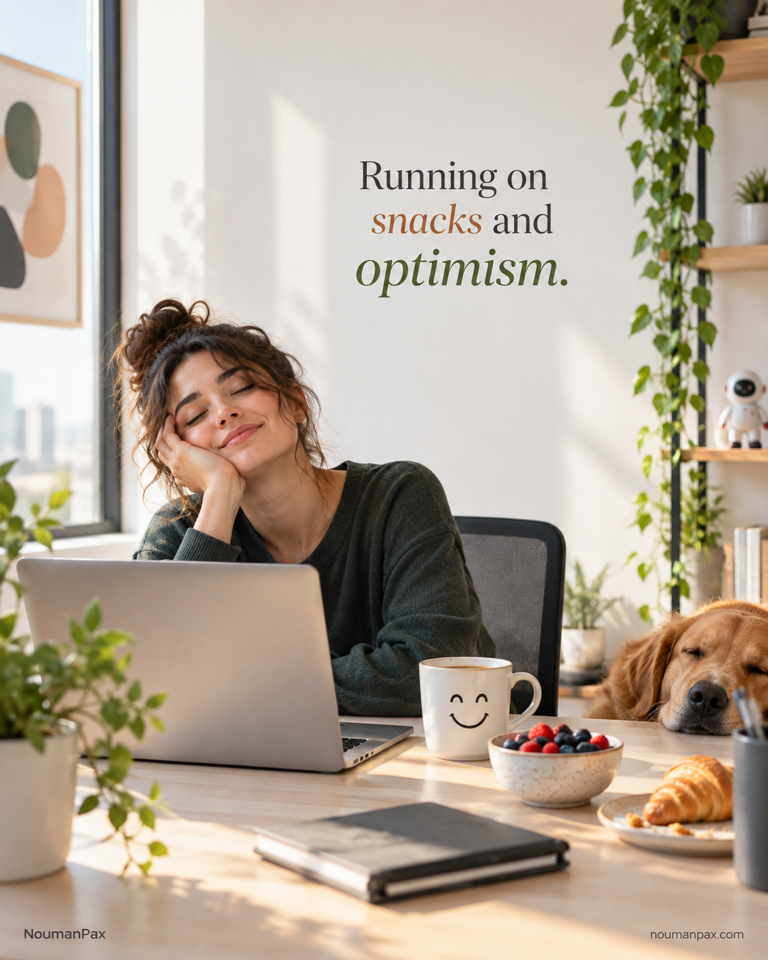 Running on snacks and optimism.